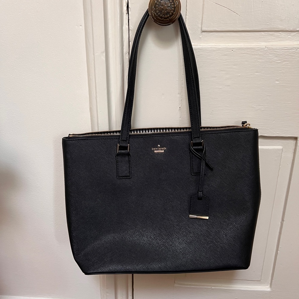 Kate Spade Black Zip Tote